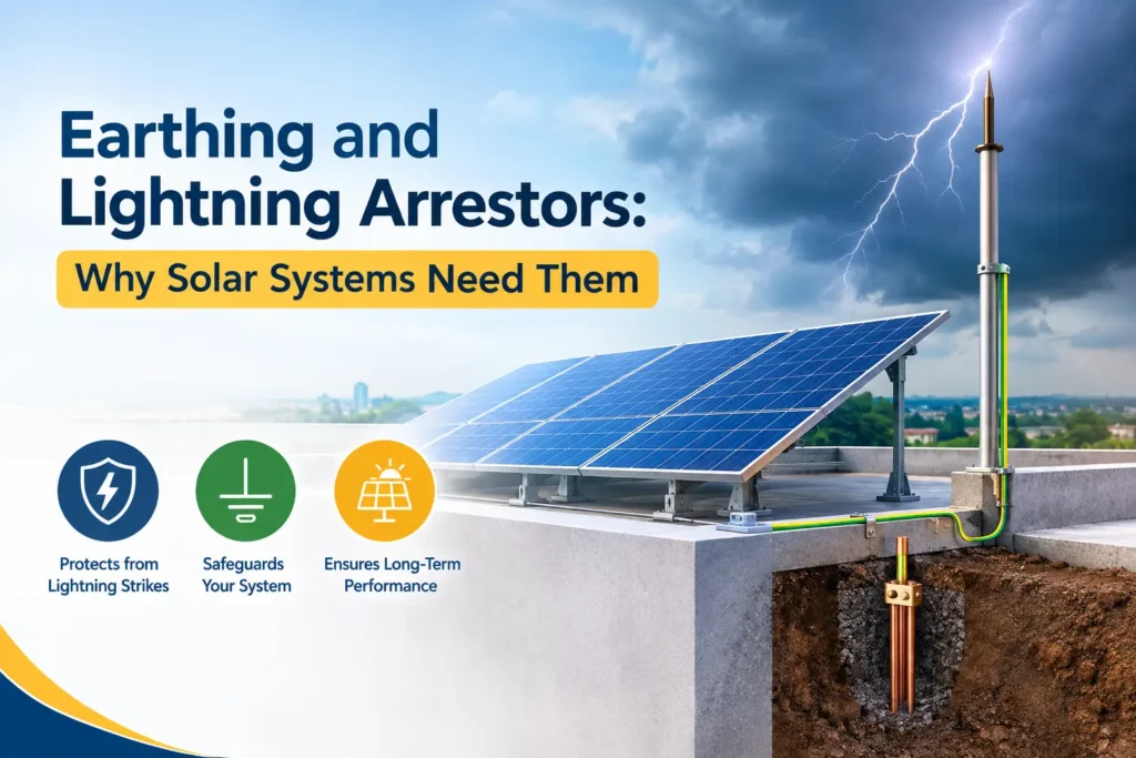 Rooftop solar earthing and lightning arrestor requirements in Assam