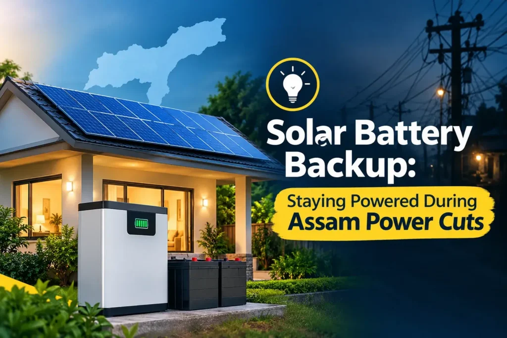 Solar battery backup and hybrid inverters in Assam: Cost and performance during power cuts